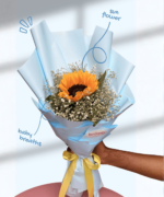 Sunflower & Baby’s Breath Bouquet - Image 3