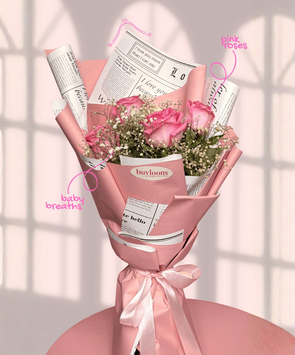 Sweet Pink Rose Bouquet