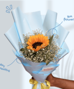 Sunflower & Baby’s Breath Bouquet - Image 2