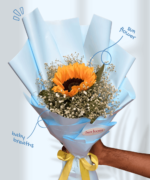 Sunflower & Baby’s Breath Bouquet